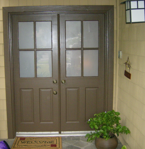 Exterior view of old doors
