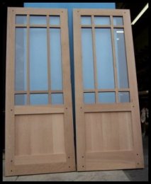9 lite over 3 panel French doors